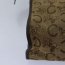 CELINE C Macadam Canvas Clutch Bag Beige Auth bs14954-15