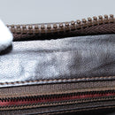 CELINE C Macadam Canvas Clutch Bag Beige Auth bs14954-10