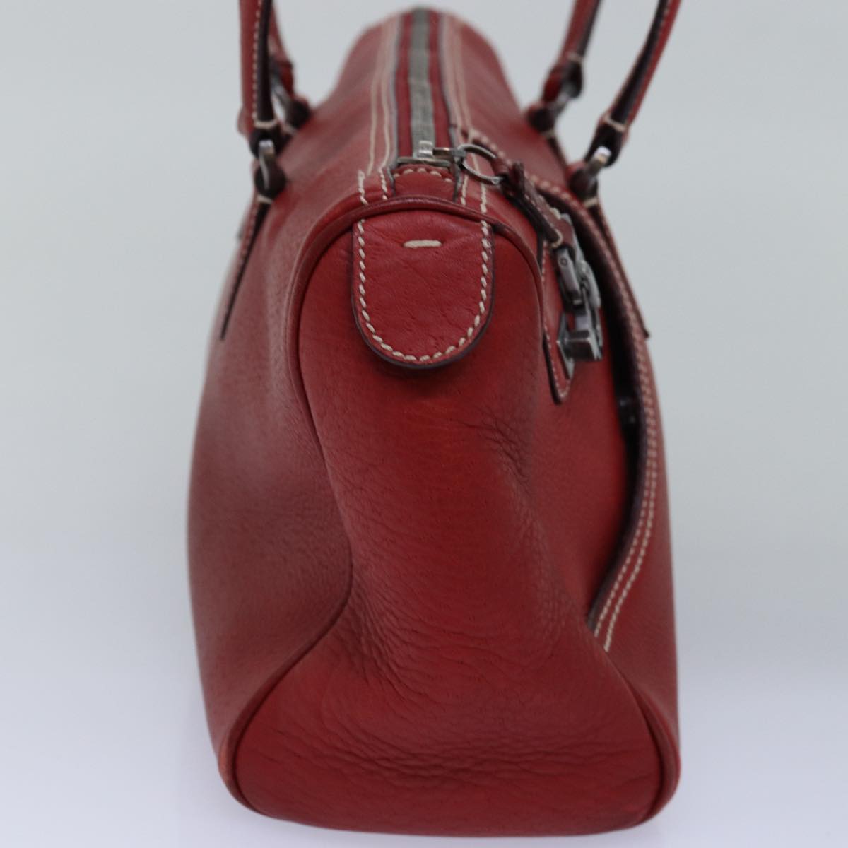 Salvatore Ferragamo Shoulder Bag Leather Red Auth bs14965