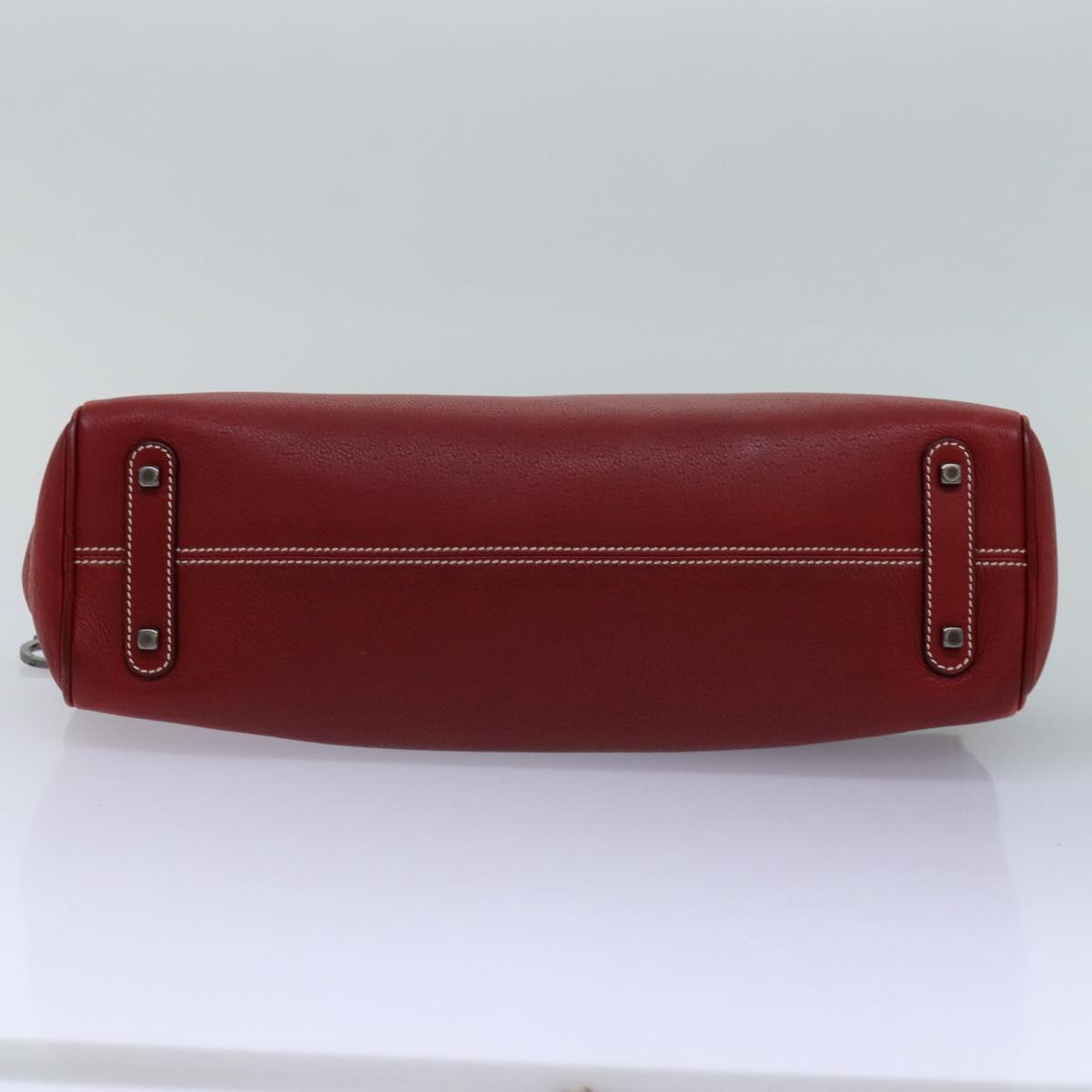 Salvatore Ferragamo Shoulder Bag Leather Red Auth bs14965