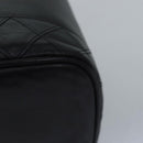 CHANEL Bicolole Vanity Cosmetic Pouch Leather Black CC Auth bs14966-15