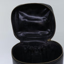 CHANEL Bicolole Vanity Cosmetic Pouch Leather Black CC Auth bs14966-10
