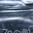 CHANEL Bicolole Vanity Cosmetic Pouch Leather Black CC Auth bs14966-18