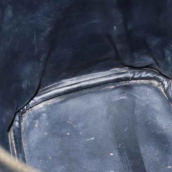 CHANEL Bicolole Vanity Cosmetic Pouch Leather Black CC Auth bs14966