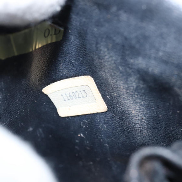 CHANEL Bicolole Vanity Cosmetic Pouch Leather Black CC Auth bs14966