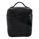 CHANEL Bicolole Vanity Cosmetic Pouch Leather Black CC Auth bs14966-2