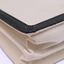 BALENCIAGA Navy Pochette Shoulder Bag Canvas Black White 339937 Auth bs14976-14