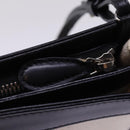 BALENCIAGA Navy Pochette Shoulder Bag Canvas Black White 339937 Auth bs14976-9