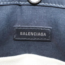 BALENCIAGA Navy Pochette Shoulder Bag Canvas Black White 339937 Auth bs14976-18