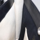 BALENCIAGA Navy Pochette Shoulder Bag Canvas Black White 339937 Auth bs14976-20