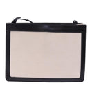 BALENCIAGA Navy Pochette Shoulder Bag Canvas Black White 339937 Auth bs14976-2