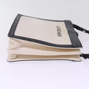 BALENCIAGA Navy Pochette Shoulder Bag Canvas Black White 339937 Auth bs14976-3