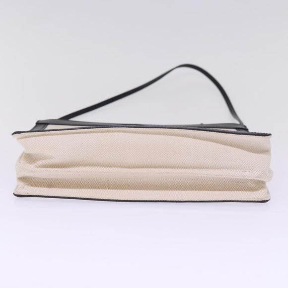 BALENCIAGA Navy Pochette Shoulder Bag Canvas Black White 339937 Auth bs14976