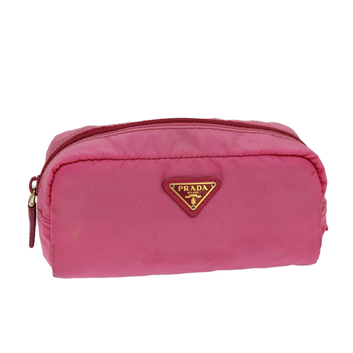 PRADA Pouch Nylon Pink Auth bs14982