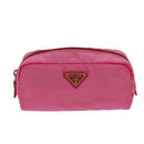 PRADA Pouch Nylon Pink Auth bs14982-2
