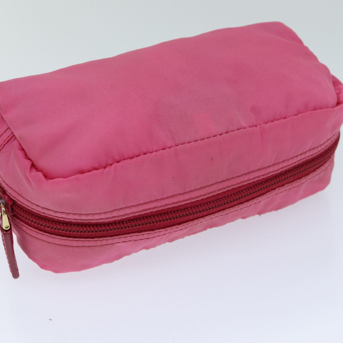 PRADA Pouch Nylon Pink Auth bs14982