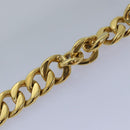 CHANEL Chain Belt metal 31.1"""" Gold Black CC Auth bs14988-4