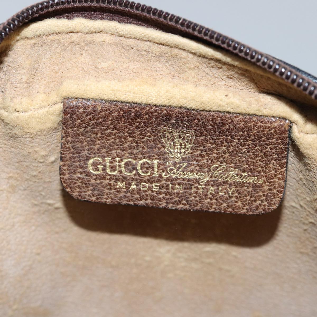 GUCCI GG Supreme Web Sherry Line Shoulder Bag PVC Beige 001 3654 5 Auth bs15002