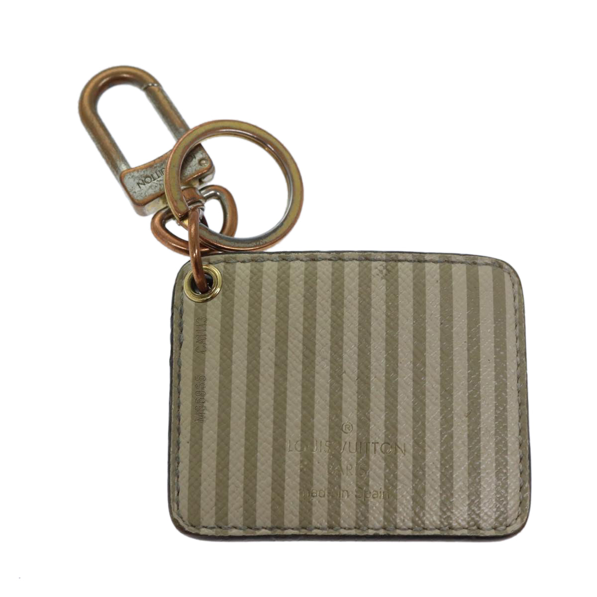 LOUIS VUITTON Damier Porte Cles Illustrious Trunk Charm M66965 LV Auth bs15010