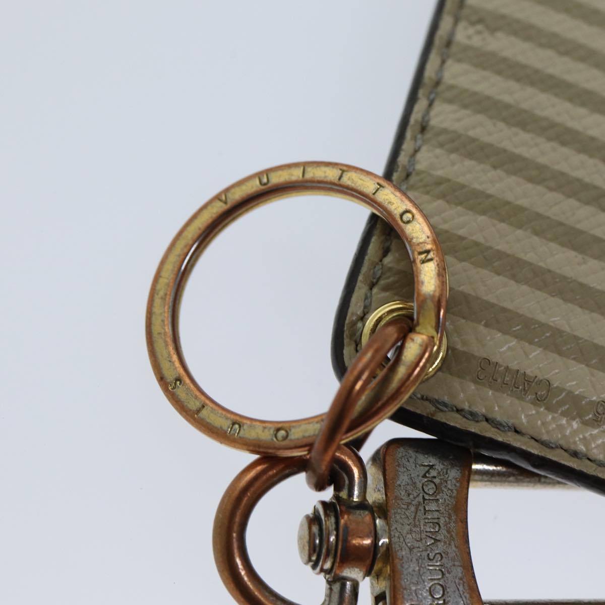 LOUIS VUITTON Damier Porte Cles Illustrious Trunk Charm M66965 LV Auth bs15010