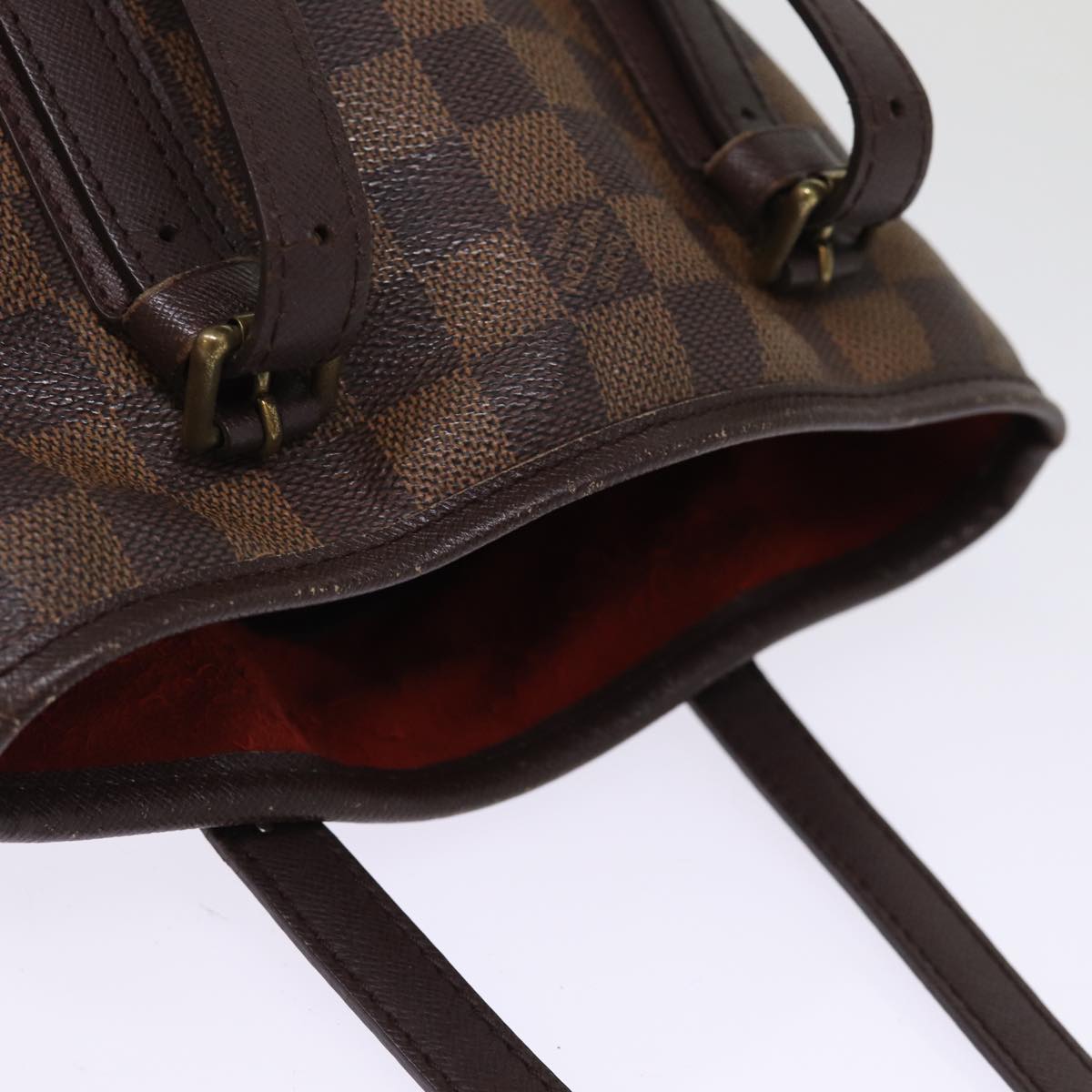 LOUIS VUITTON Damier Ebene Marais Shoulder Bag N42240 LV Auth bs15021