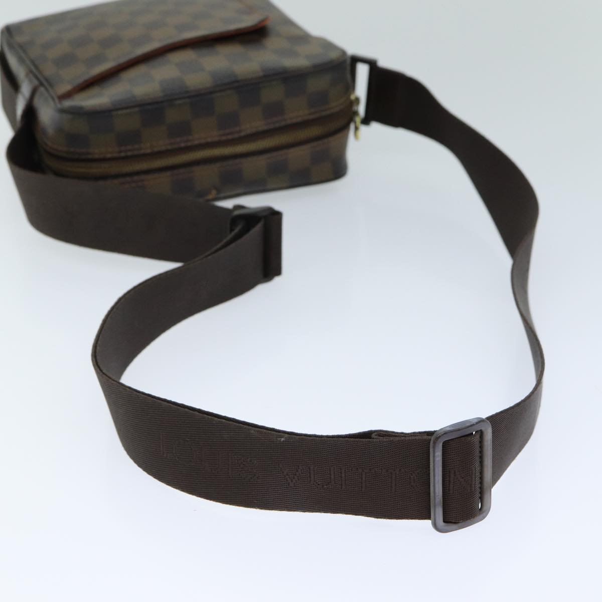 LOUIS VUITTON Damier Ebene Olaf PM Shoulder Bag N41442 LV Auth bs15023