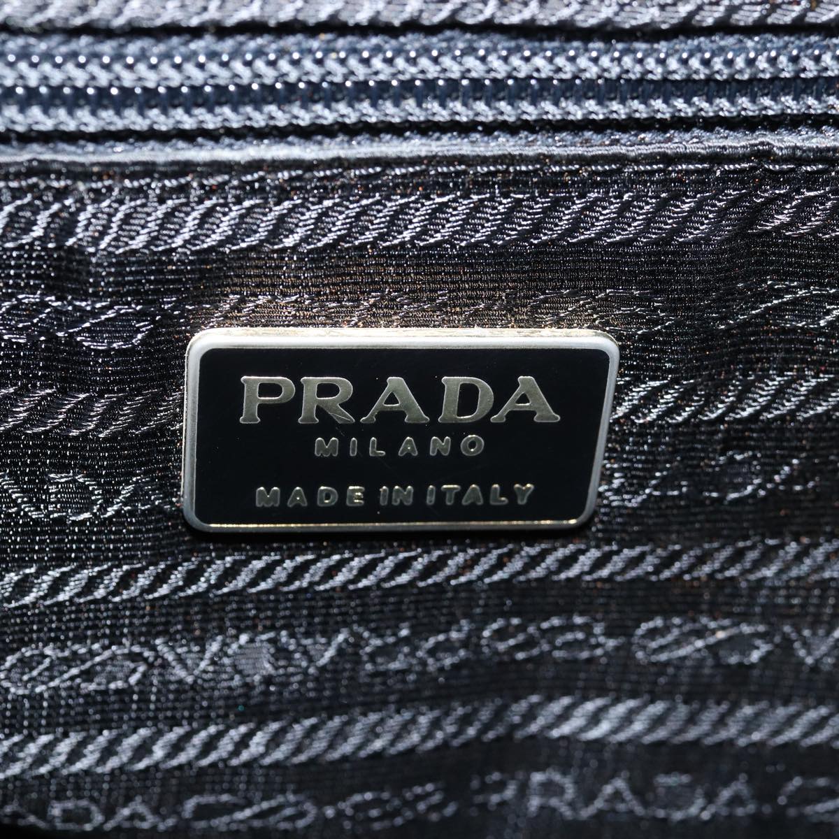 PRADA Hand Bag Leather Black Auth bs15038