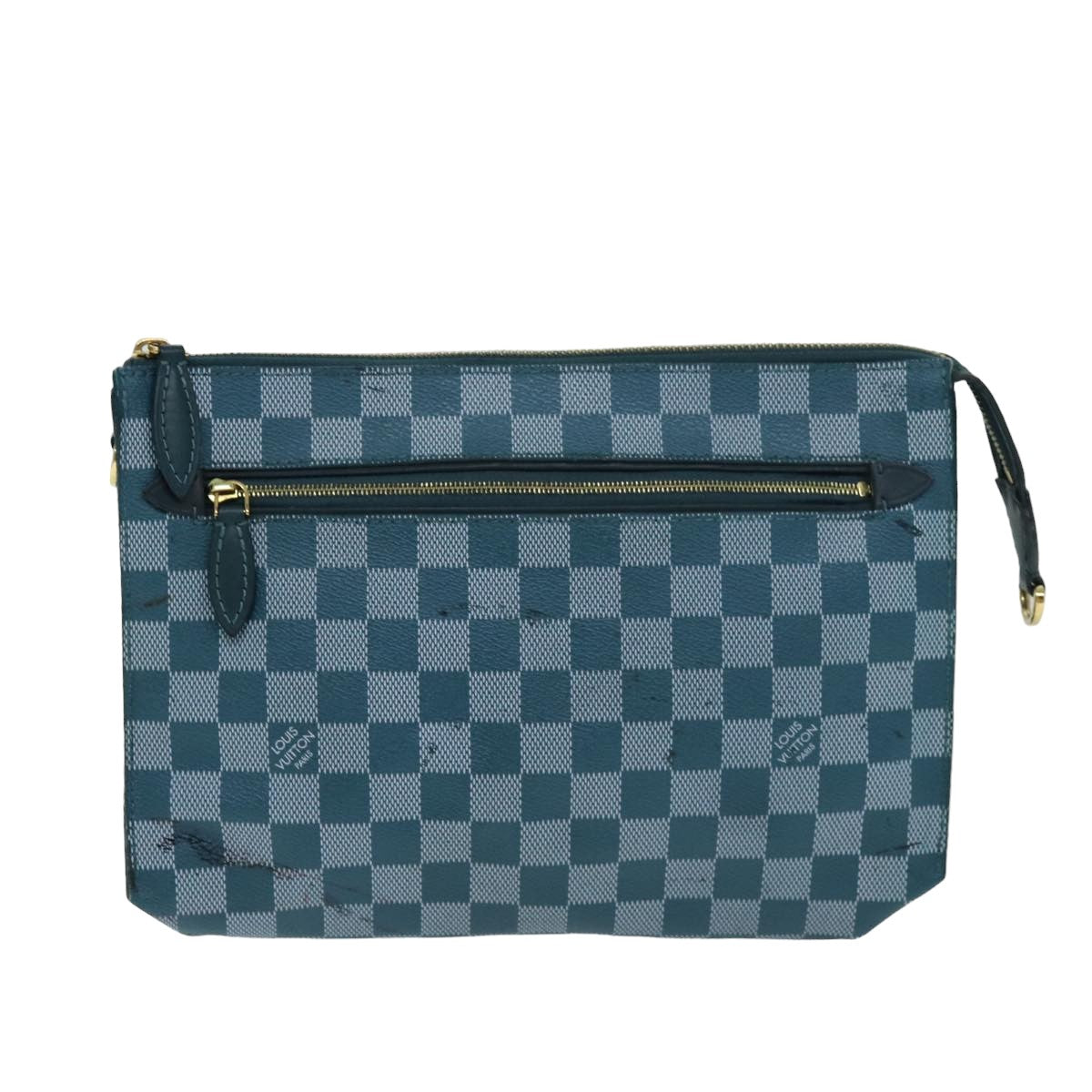 LOUIS VUITTON Damier Color Module Clutch Bag 2way Cyan N41310 LV Auth bs15041