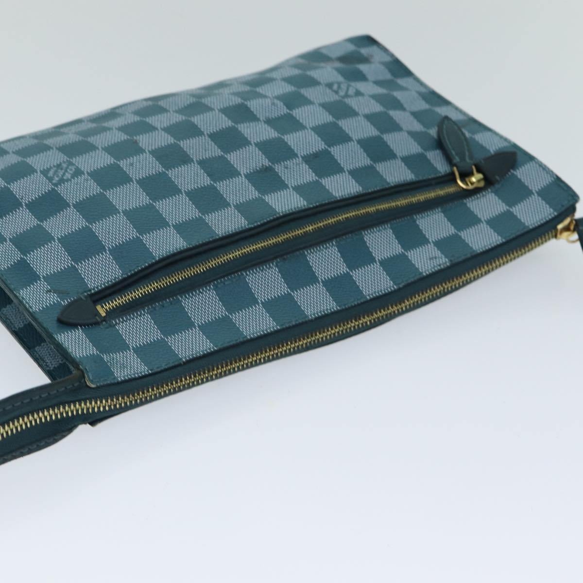 LOUIS VUITTON Damier Color Module Clutch Bag 2way Cyan N41310 LV Auth bs15041