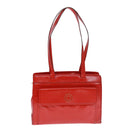 CELINE Shoulder Bag Leather Red Auth bs15049-1
