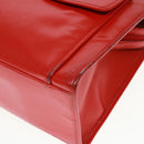 CELINE Shoulder Bag Leather Red Auth bs15049-9