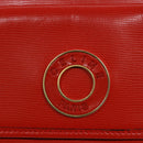 CELINE Shoulder Bag Leather Red Auth bs15049-17