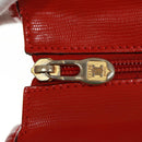 CELINE Shoulder Bag Leather Red Auth bs15049-10