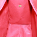 CELINE Shoulder Bag Leather Red Auth bs15049-18