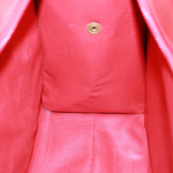 CELINE Shoulder Bag Leather Red Auth bs15049