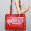 CELINE Shoulder Bag Leather Red Auth bs15049-21