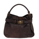 BURBERRY Shoulder Bag Leather Brown Auth bs15061-13