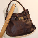 BURBERRY Shoulder Bag Leather Brown Auth bs15061-21