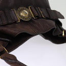 BURBERRY Shoulder Bag Leather Brown Auth bs15061-6