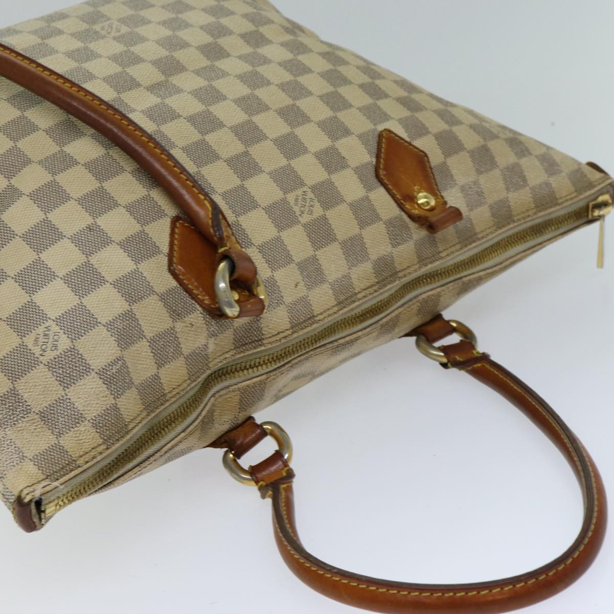 LOUIS VUITTON Damier Azur Saleya MM Tote Bag N51185 LV Auth bs15069