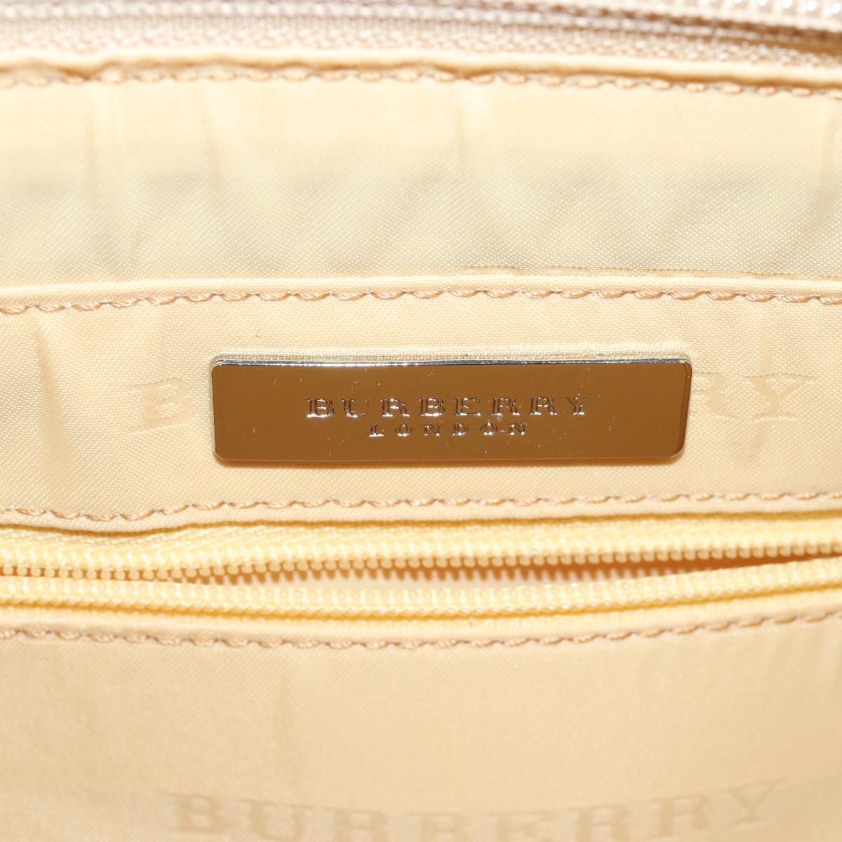 BURBERRY Hand Bag Canvas Brown Auth bs15077