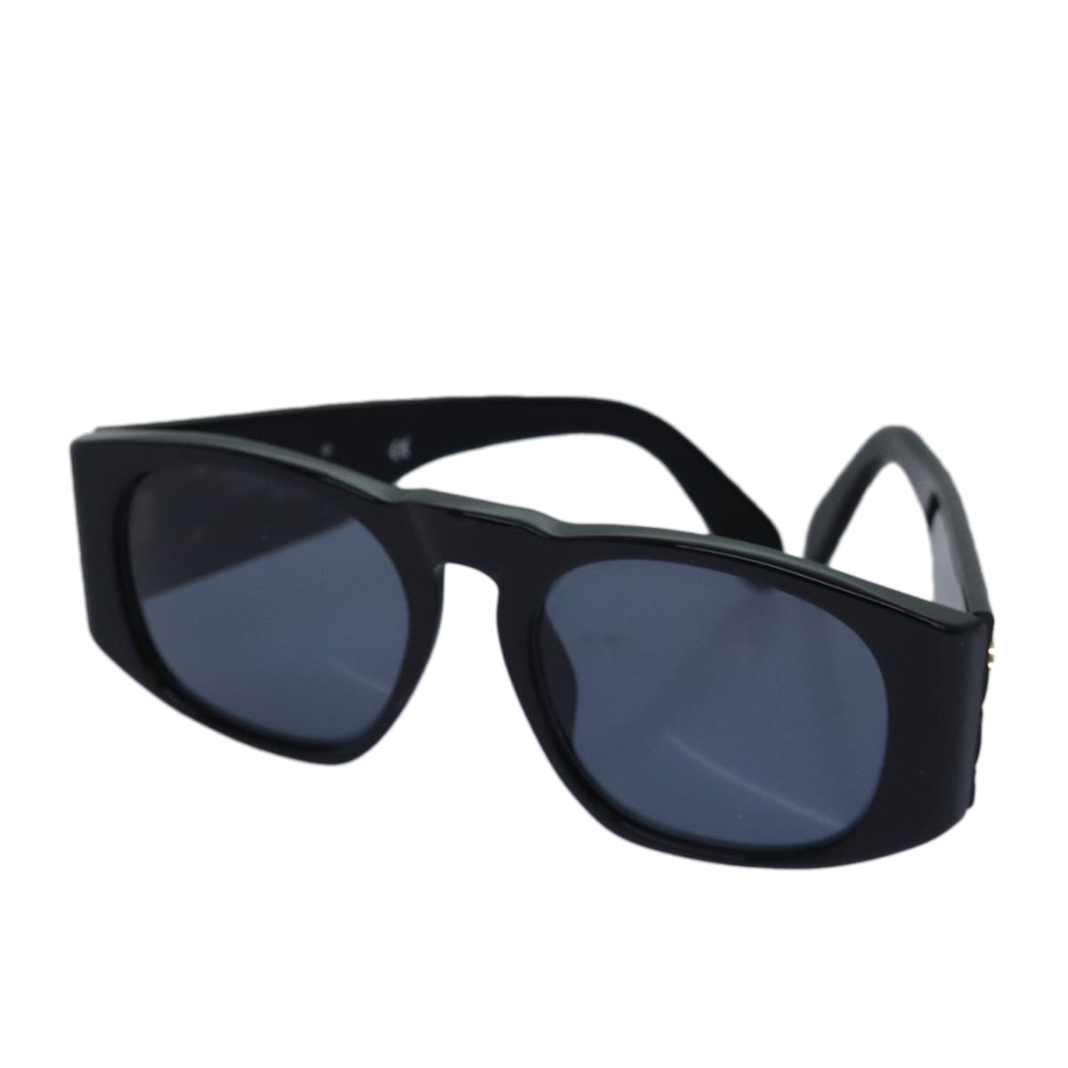 CHANEL Sunglasses plastic Black CC Auth bs15082