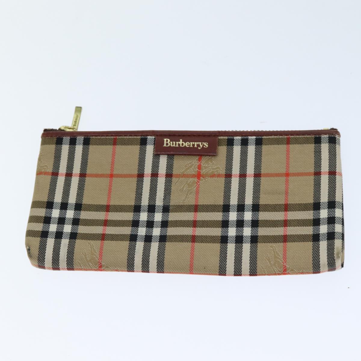 BURBERRY Coin Purse Billfold Canvas Leather 5Set Beige Black Auth bs15090 - 0