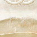 CHANEL Matelasse Chain Shoulder Bag Satin Beige CC Auth bs15109-19