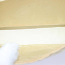 CHANEL Matelasse Chain Shoulder Bag Satin Beige CC Auth bs15109-10