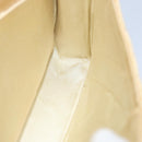 CHANEL Matelasse Chain Shoulder Bag Satin Beige CC Auth bs15109-20