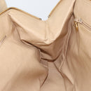 CHANEL Matelasse Chain Shoulder Bag Lamb Skin Beige CC Auth bs15118-20