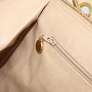 CHANEL Matelasse Chain Shoulder Bag Lamb Skin Beige CC Auth bs15118-21