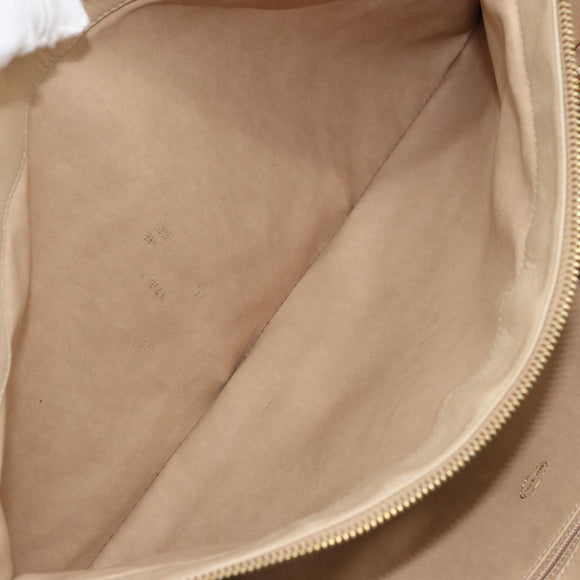 CHANEL Matelasse Chain Shoulder Bag Lamb Skin Beige CC Auth bs15118