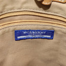 BURBERRY Nova Check Blue Label Tote Bag Nylon Brown Auth bs15120-10